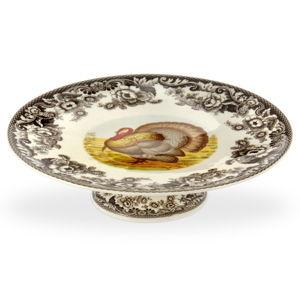 Spode Woodland Footed Cake Plate 10.5 Inch, Turkey