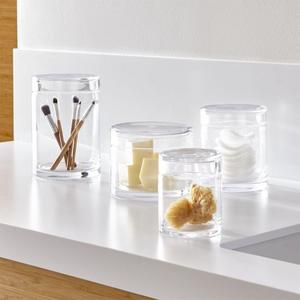 Set of 4 Mode Clear Glass Canisters