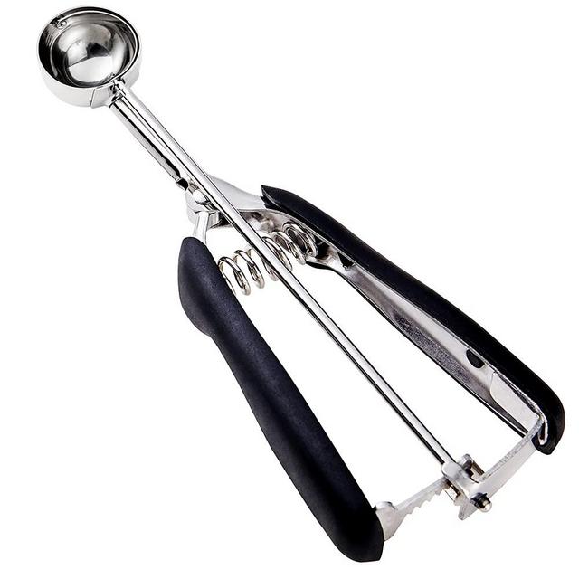 Mini Cookie Scoop, Cookie Dough Scoop, 2 Teaspoons/ 10 ML, 2/3 Tablespoons Spring-Loaded Scoop, 18/8 Stainless Steel, Comfortable Grip