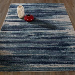 DIAGONA DESIGNS LLC - Diagona Designs Contemporary Stripes Design Area Rug, Teal/Navy
