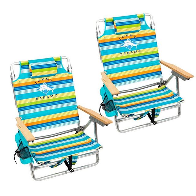 Tommy Bahama 5 Position Backpack Chair, Multi