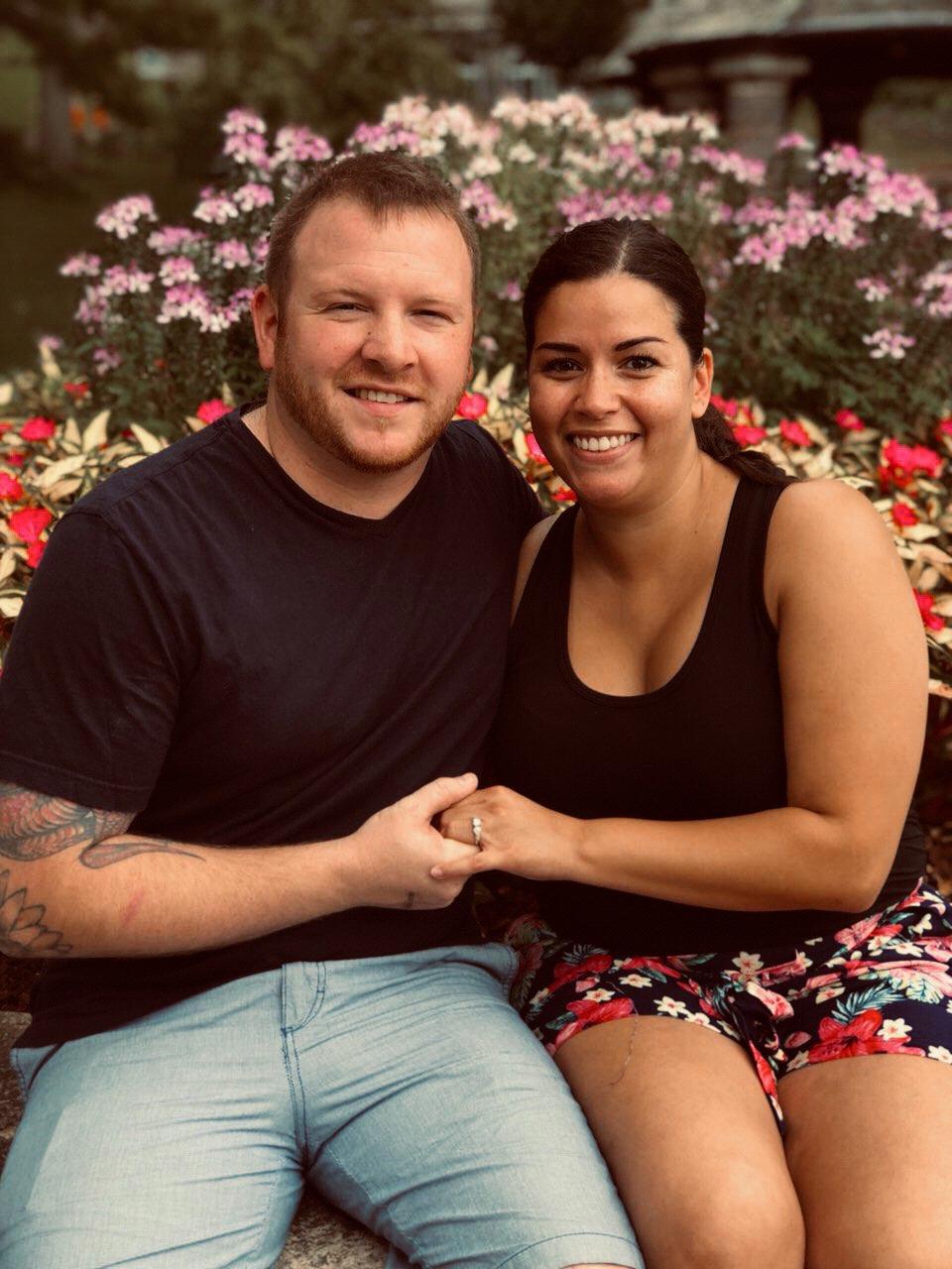 Our first picture being engaged!