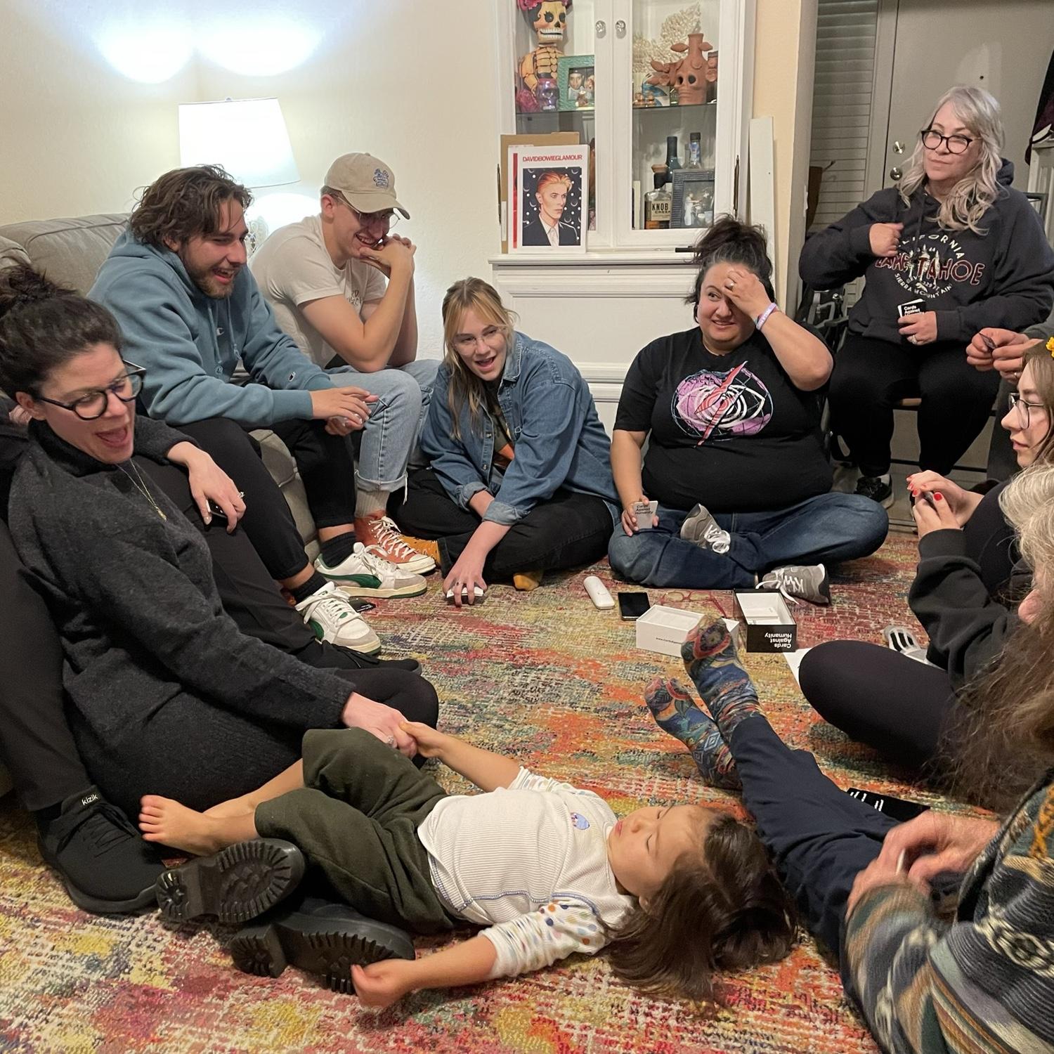 playing games with Maddy’s family Thanksgiving 2023