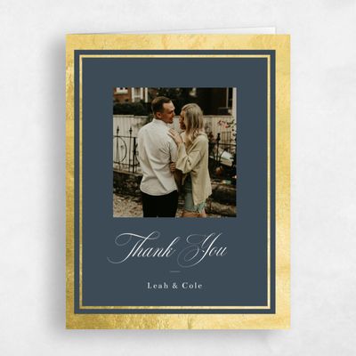 Navy Blue Wedding Thank You - Essex Photo Foil