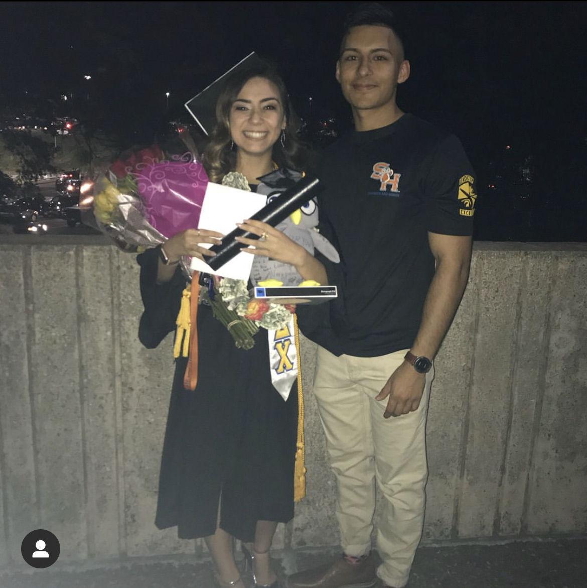 One of the first pictures of us as friends. Taken at my college graduation in 2018. Grandma said "that boy loves you" after meeting him here.