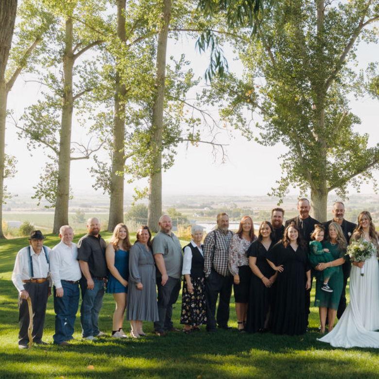 Kyle's Family side at his sister's wedding