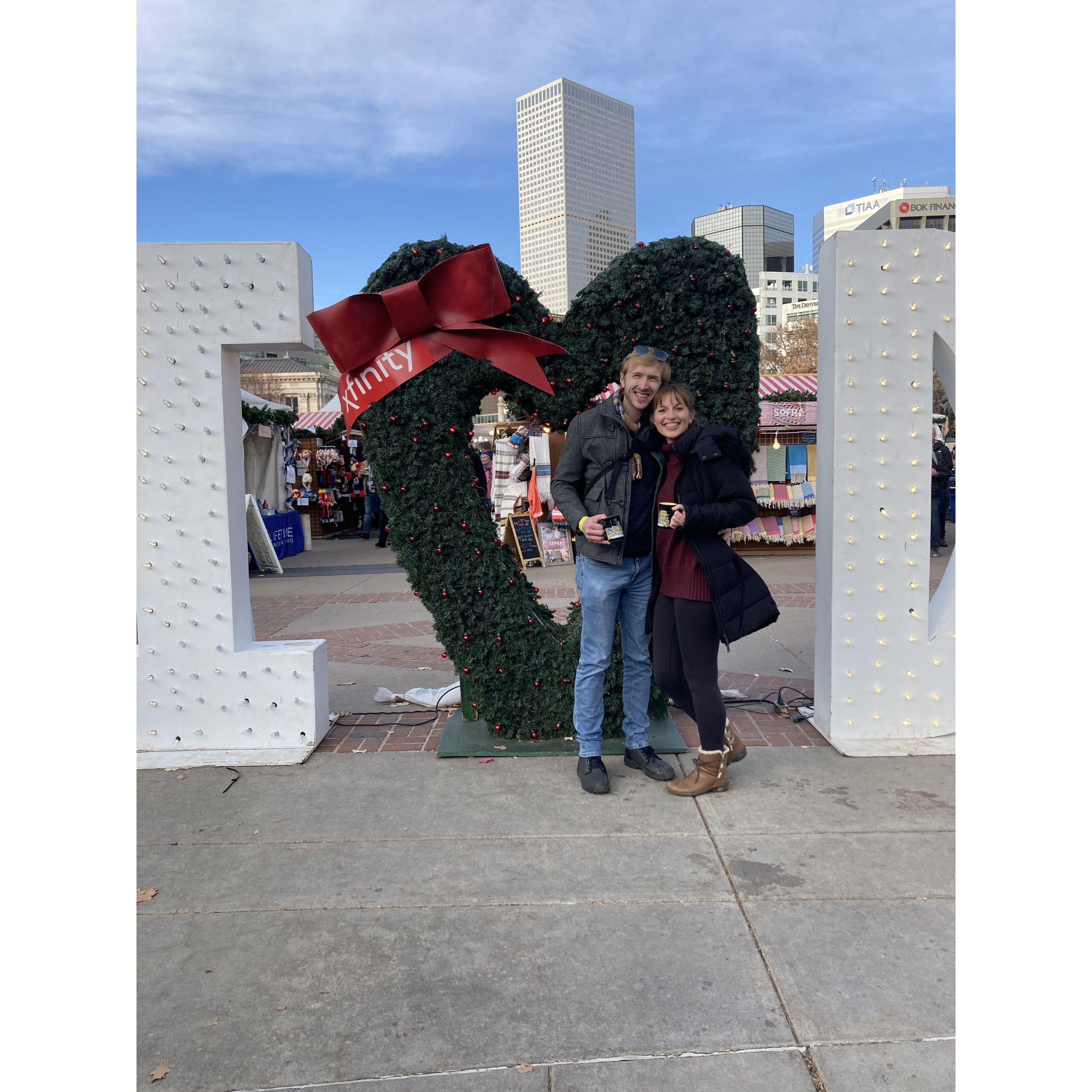 The Denver German Christmas Market with friends! More matching mugs...