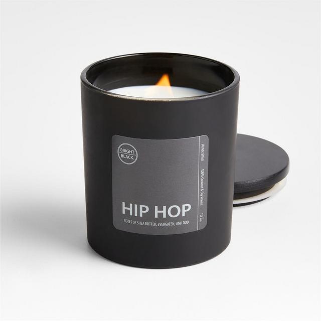 Bright Black Hip Hop Evergreen and Oud Scented Candle