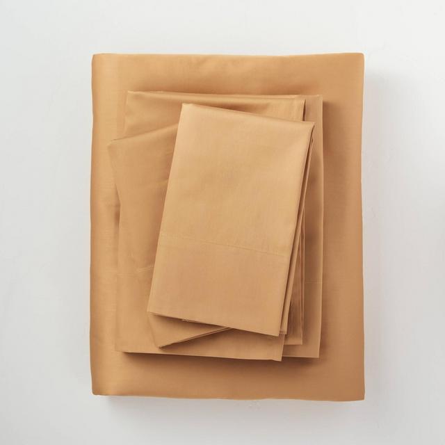 King 300 Thread Count Temperature Regulating Solid Sheet Set Honey - Casaluna™
