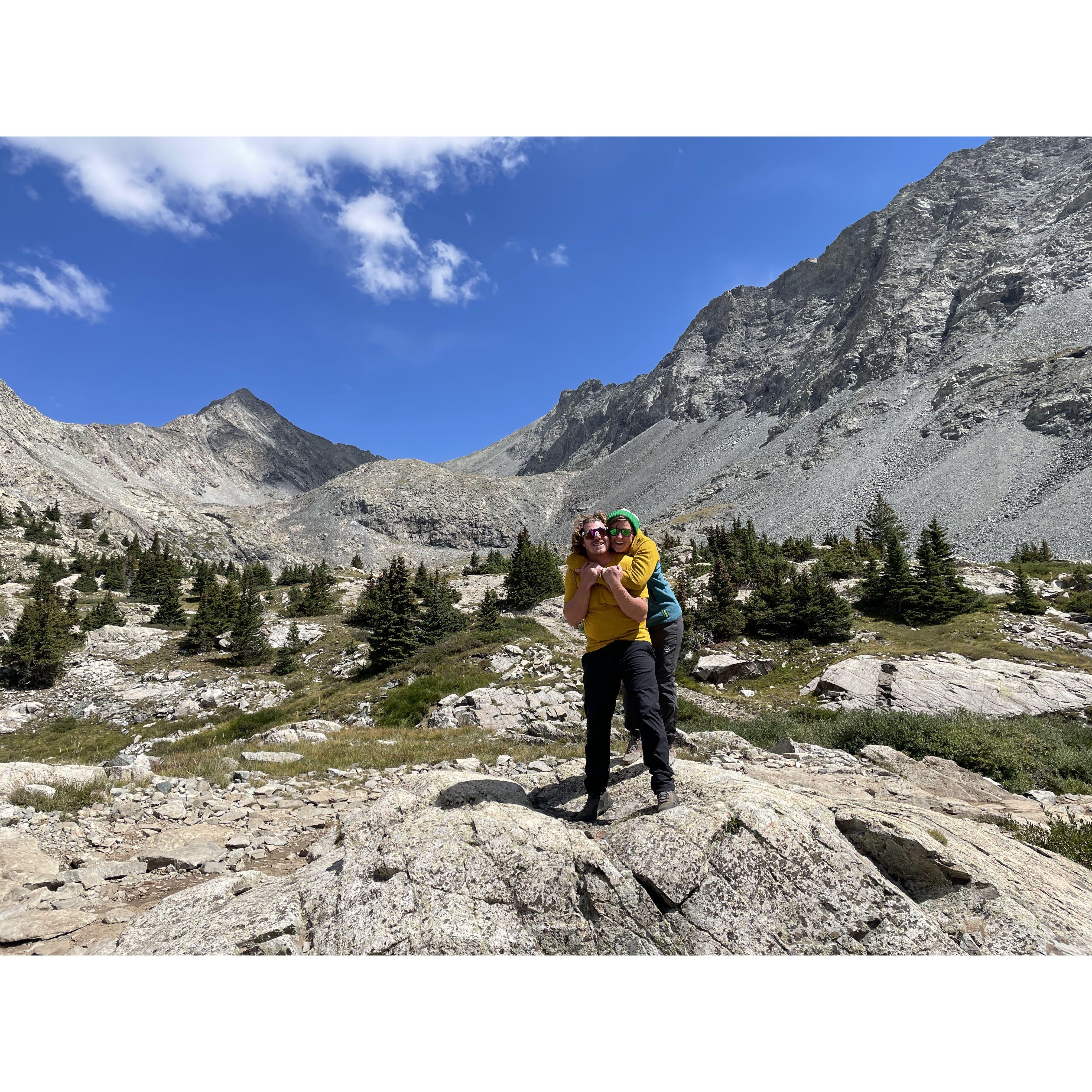 Fun fact: Syd proposed to Jeremy on top of Blanca peak (14,350') in the background of this photo