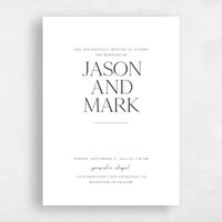 White Wedding Invitation - Celeste Classic