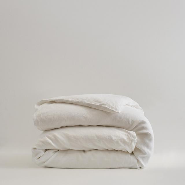 European Linen Duvet Cover - Size King, Color Sand