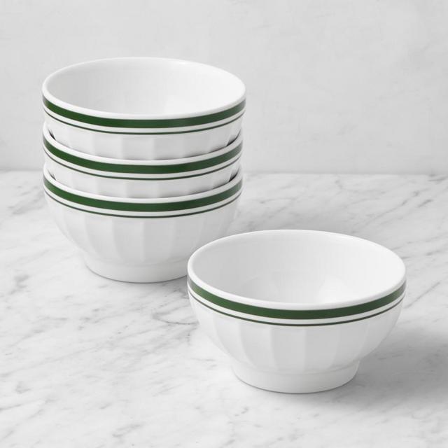Brasserie Cereal Bowls, Set of 4, Green