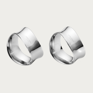 COBRA Napkin Rings, 2pcs, in stainless steel.