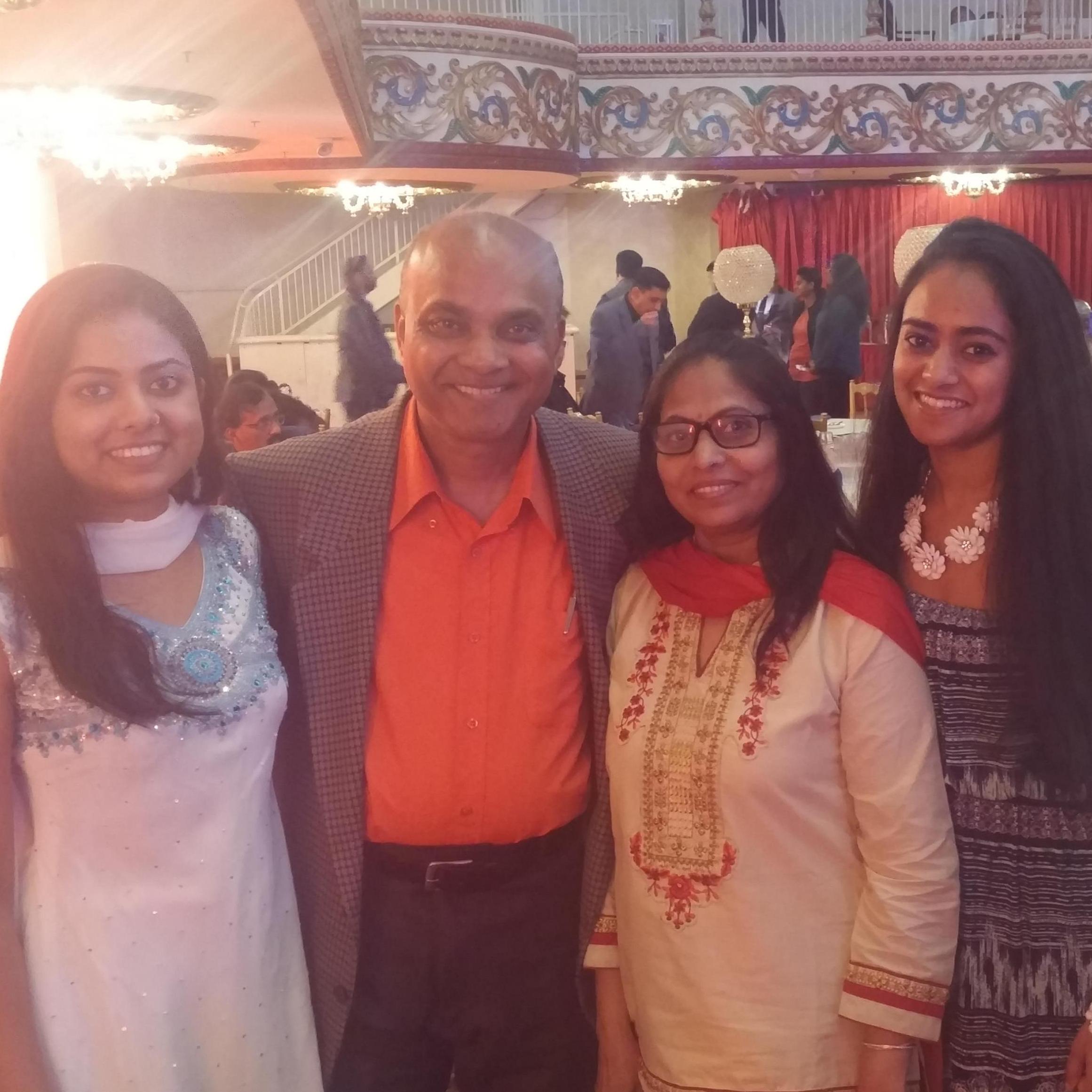 The Patel Family at the Miss India competition!
