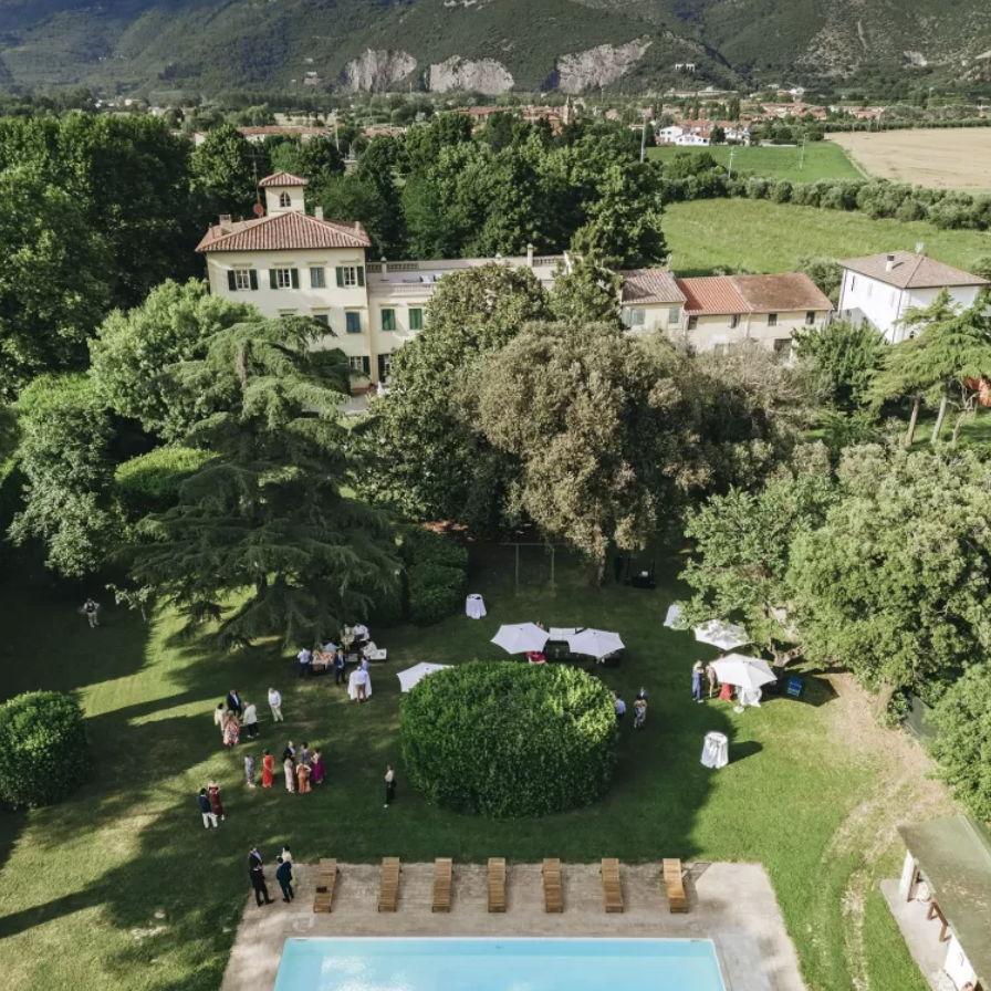 Aerial photo of the grounds