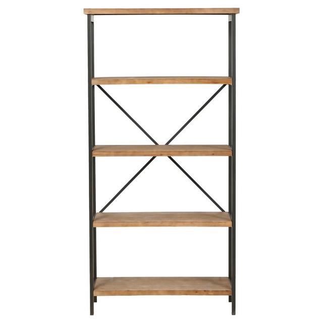 Perth 68.5" 5-Shelf Industrial Bookcase Antique - Christopher Knight Home