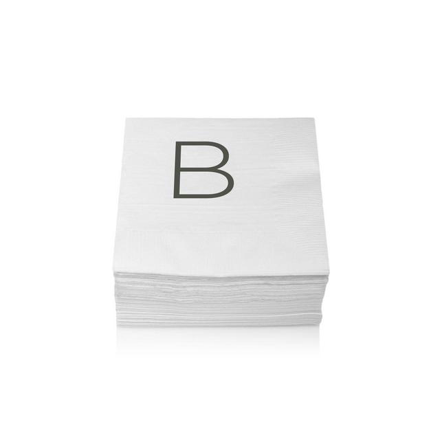 Hudson Grace Monogrammed "B" Paper Cocktail Napkins