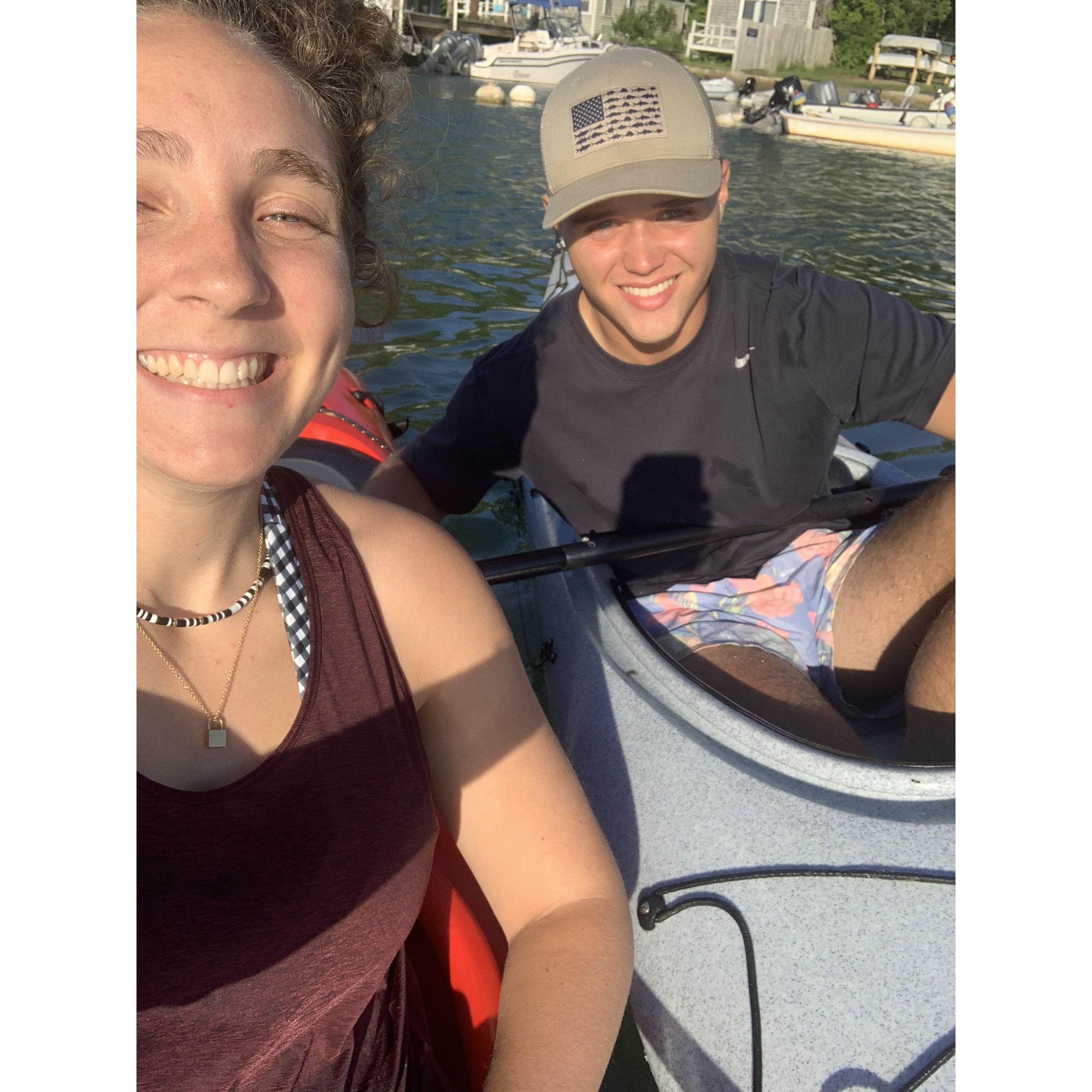 kayaking in Woods Hole