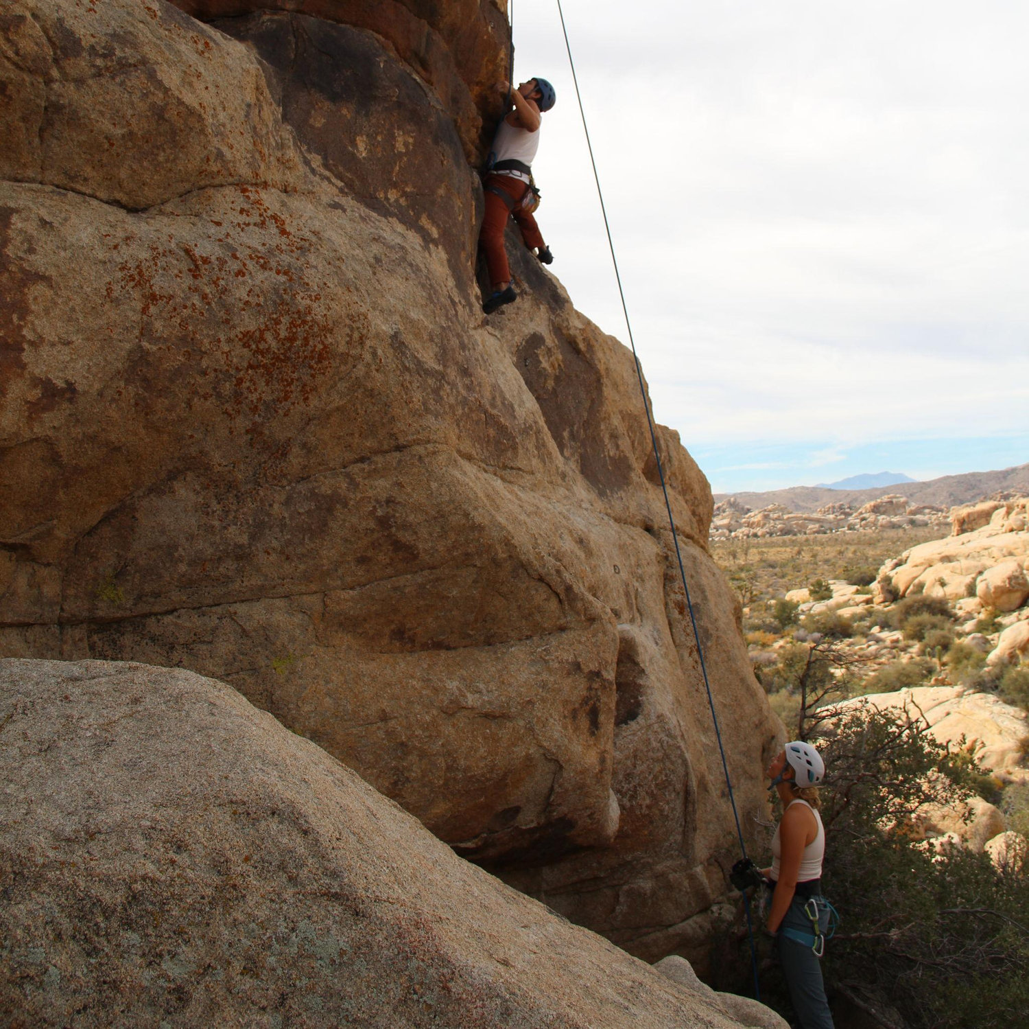 Rock climbing in Joshua Tree