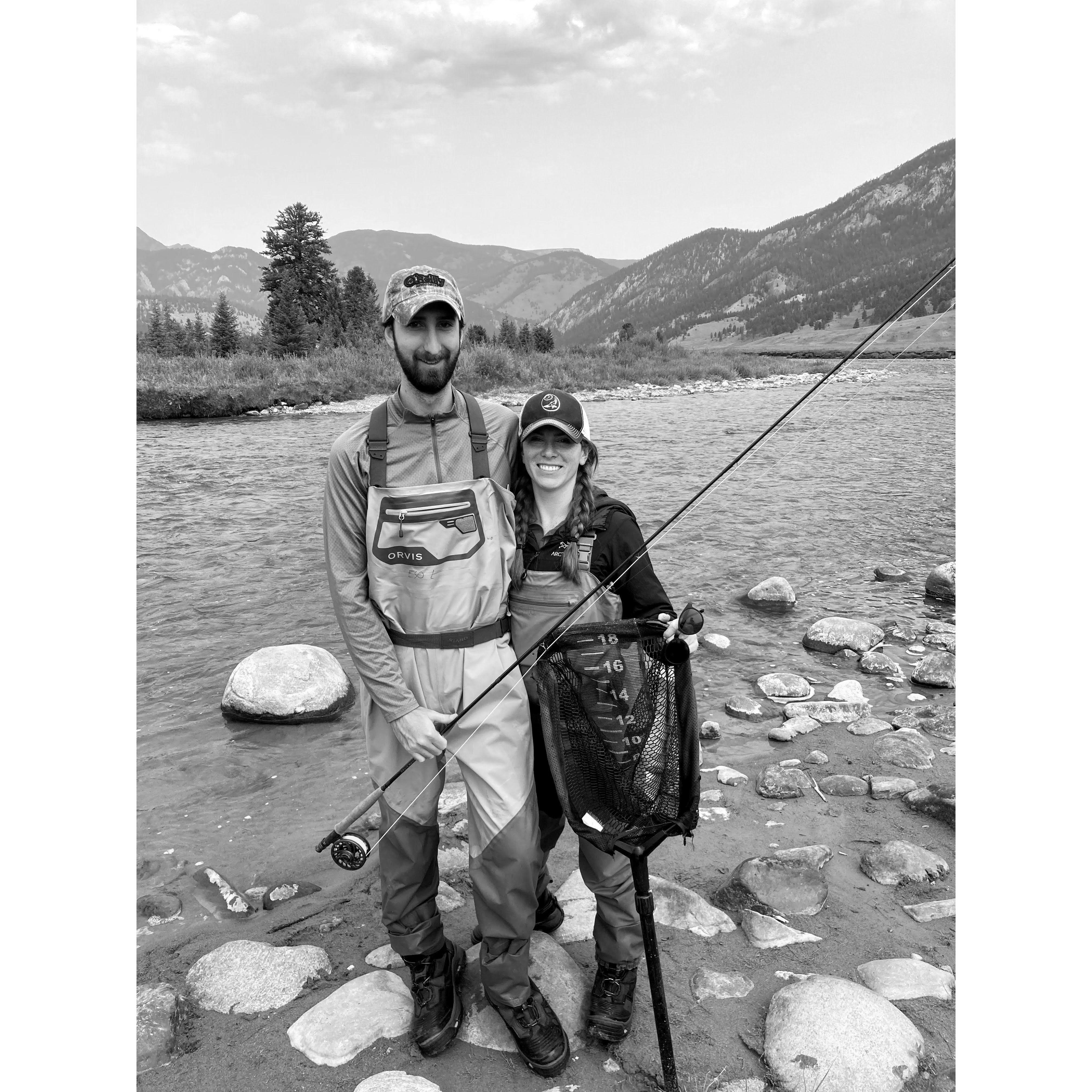Fly fishing outside of Big Sky, MT, Summer 2021