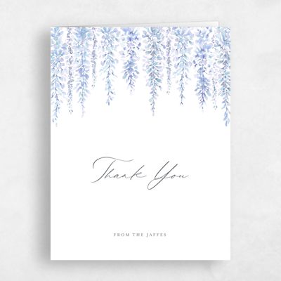 Blue Spring Wedding Thank You - Portree Portrait