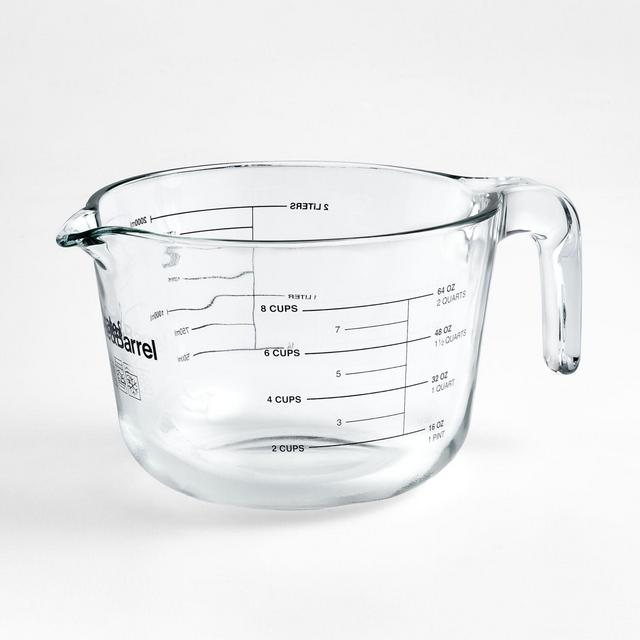 Crate & Barrel 8-Cup Glass Measuring Cup