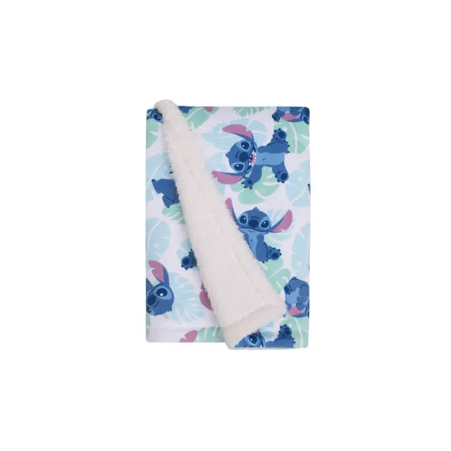Disney Stitch Baby Blanket: Knitted Botanical Pattern