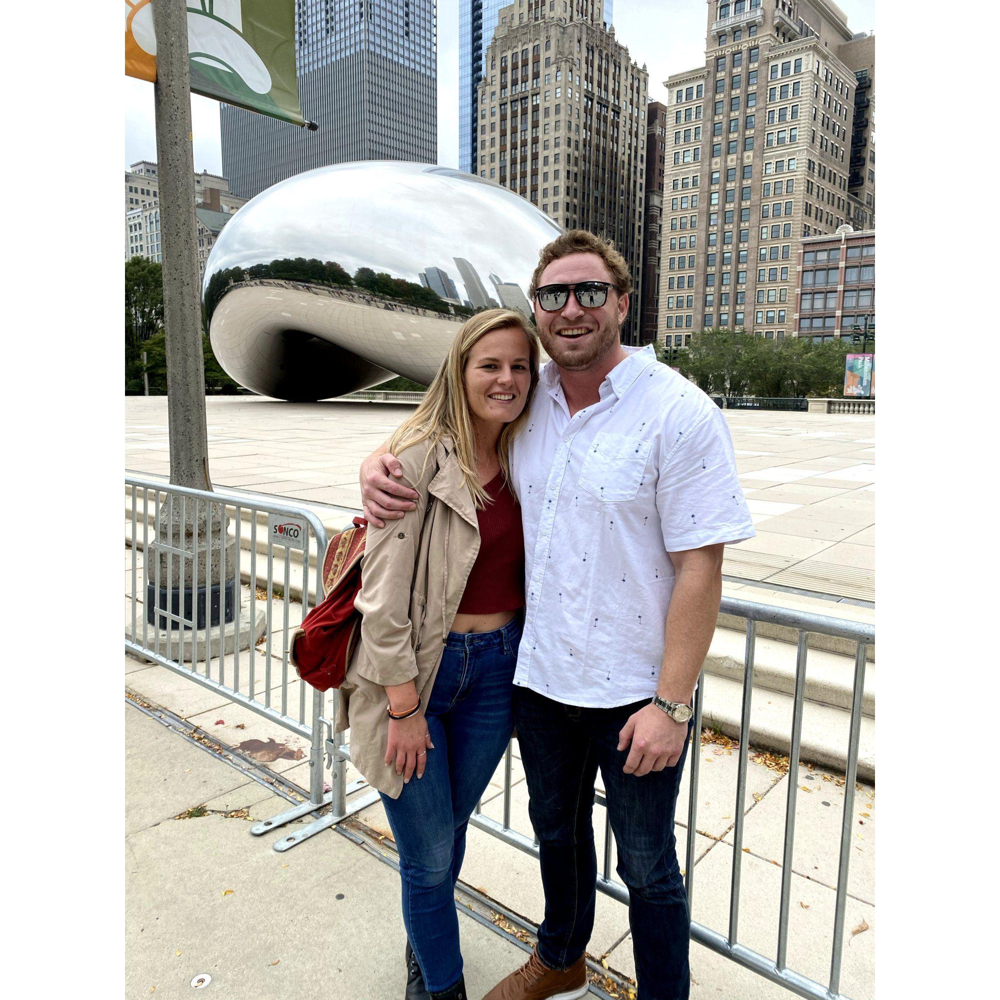 Frazer planned a surprise trip to Chicago for our one year anniversary.