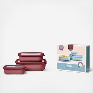 Cirqula, Rectangular Shallow Storage Set, 3 Piece