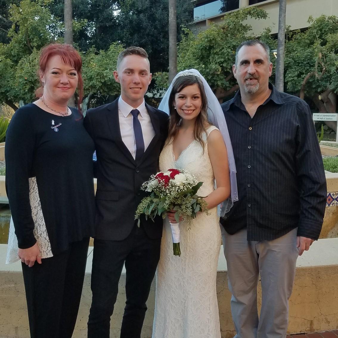 Nathan and Alyssa's wedding day in Ventura. December 24th, 2018