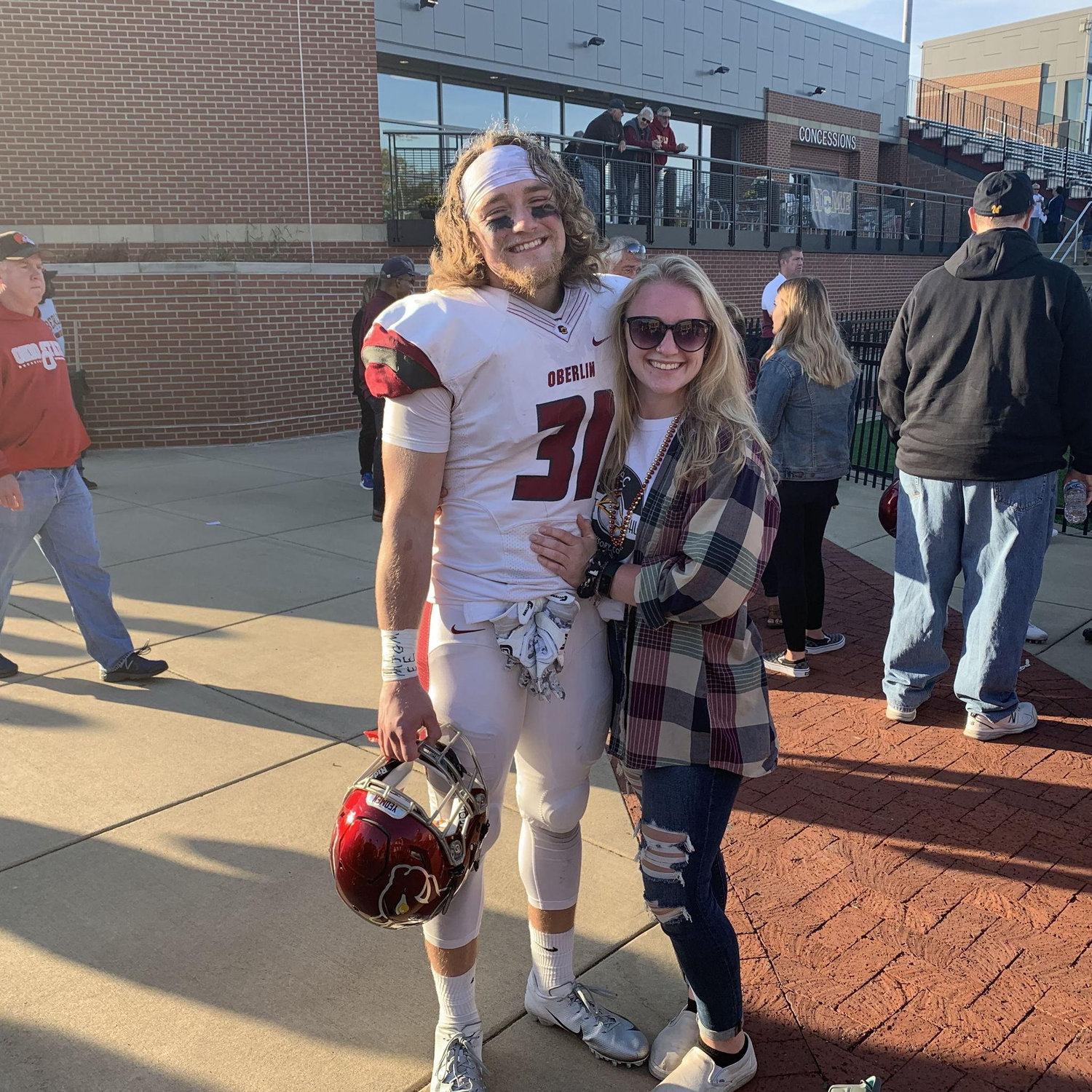 After a football game at Oberlin, 2019.