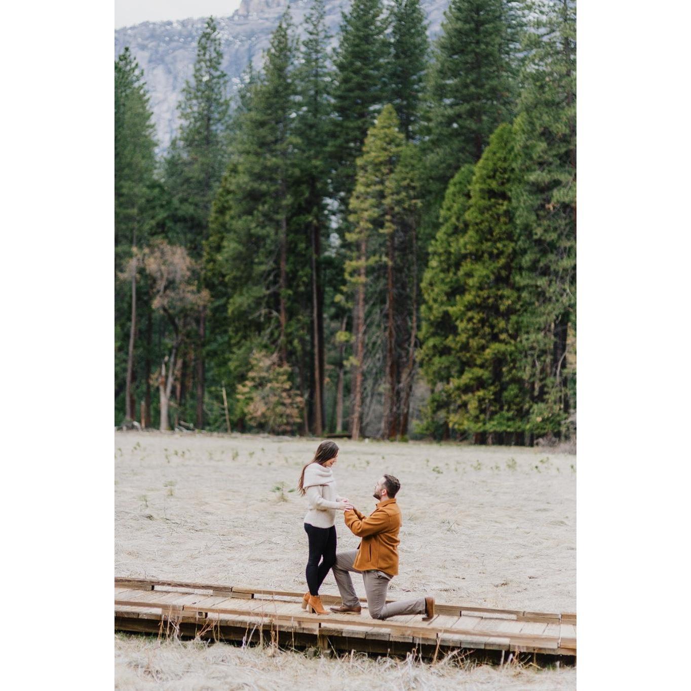 Yosemite, March 2021.
A recreation of Cody’s proposal in the spot where it happened! Now let’s go back to the beginning...