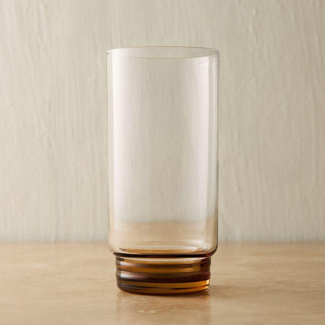 Groove Glassware Hb Glass, Amber, Set of 4