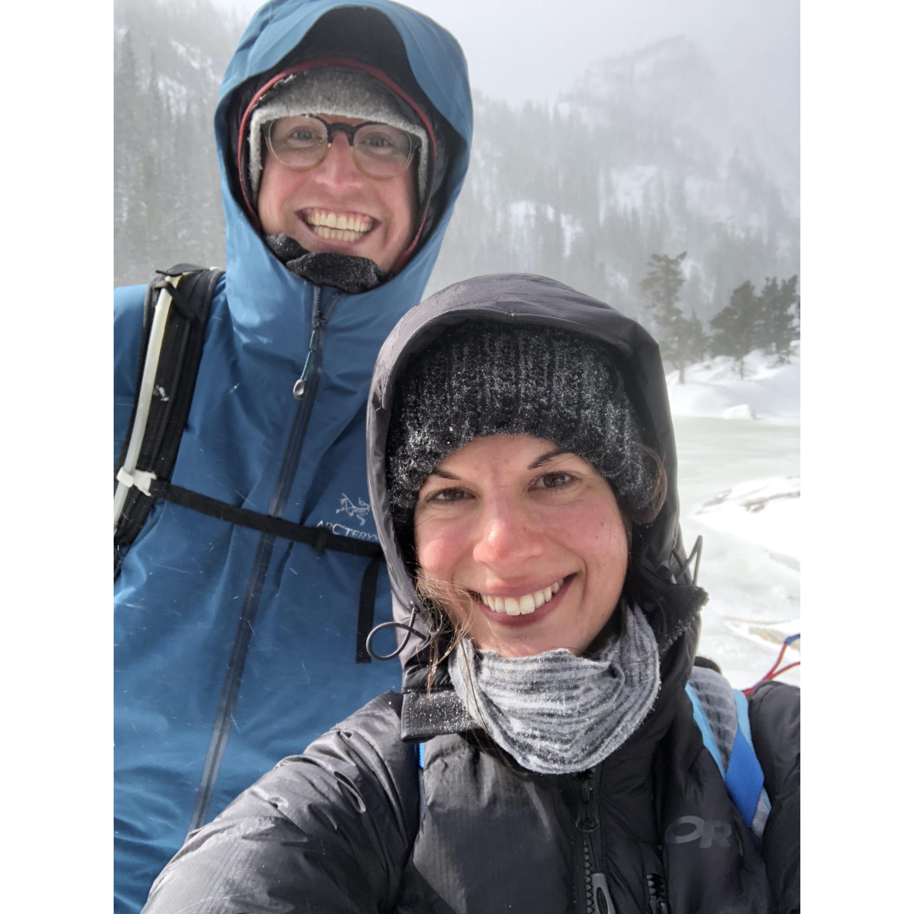 Snowiest birthday hike EVER.