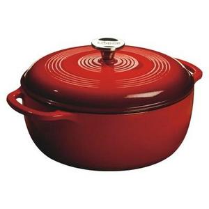 Lodge 6qt Cast Iron Enamel Dutch Oven Red