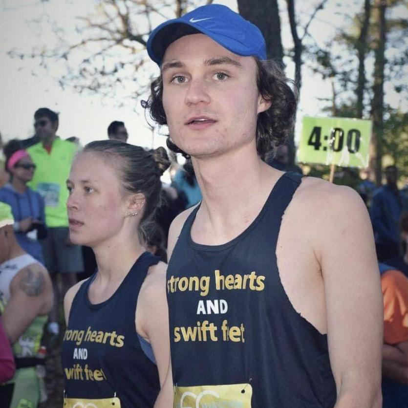 Eau Claire Marathon! We spent a ton of time running together during our first year of dating. Several bathroom emergencies along the way!