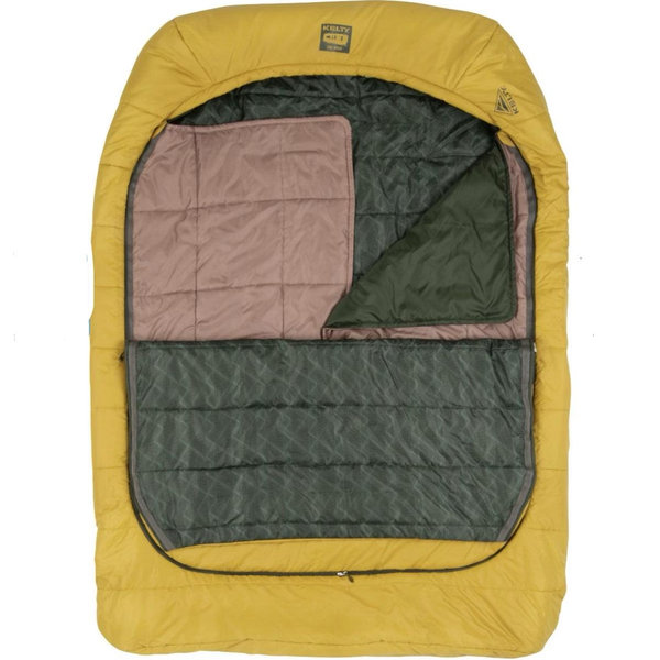 Tru.Comfort Doublewide Sleeping Bag: 20F Synthetic - Olive Oil/Gamescape