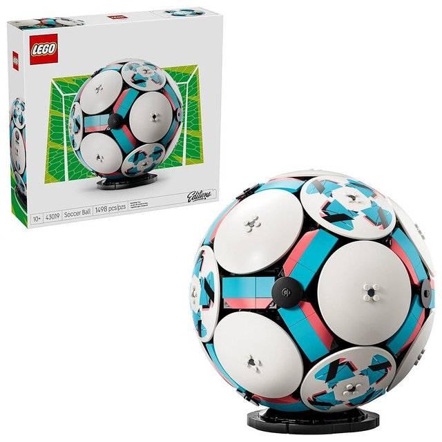 LEGO Editions Soccer Ball - Building Toy for Kids - Collectible Sports Decor for Boys & Girls, Ages 10+ - Includes Micro Stadium - Gift Idea for Birthdays - 43019