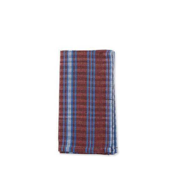 Cotton Tartan Napkin in Red and Blue