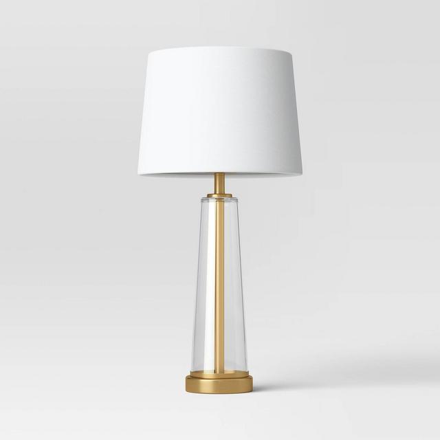 Tapered Fillable Table Lamp with USB Brass - Threshold™