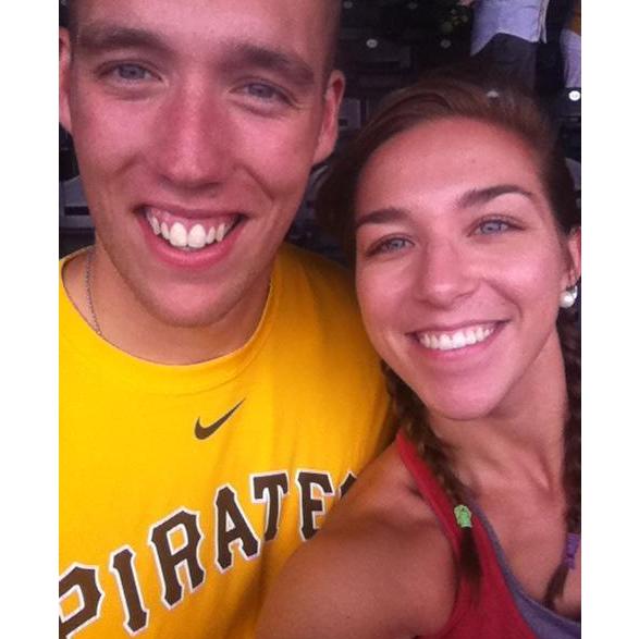 Pirates vs. Phillies. He celebrated a victory; I didn't.