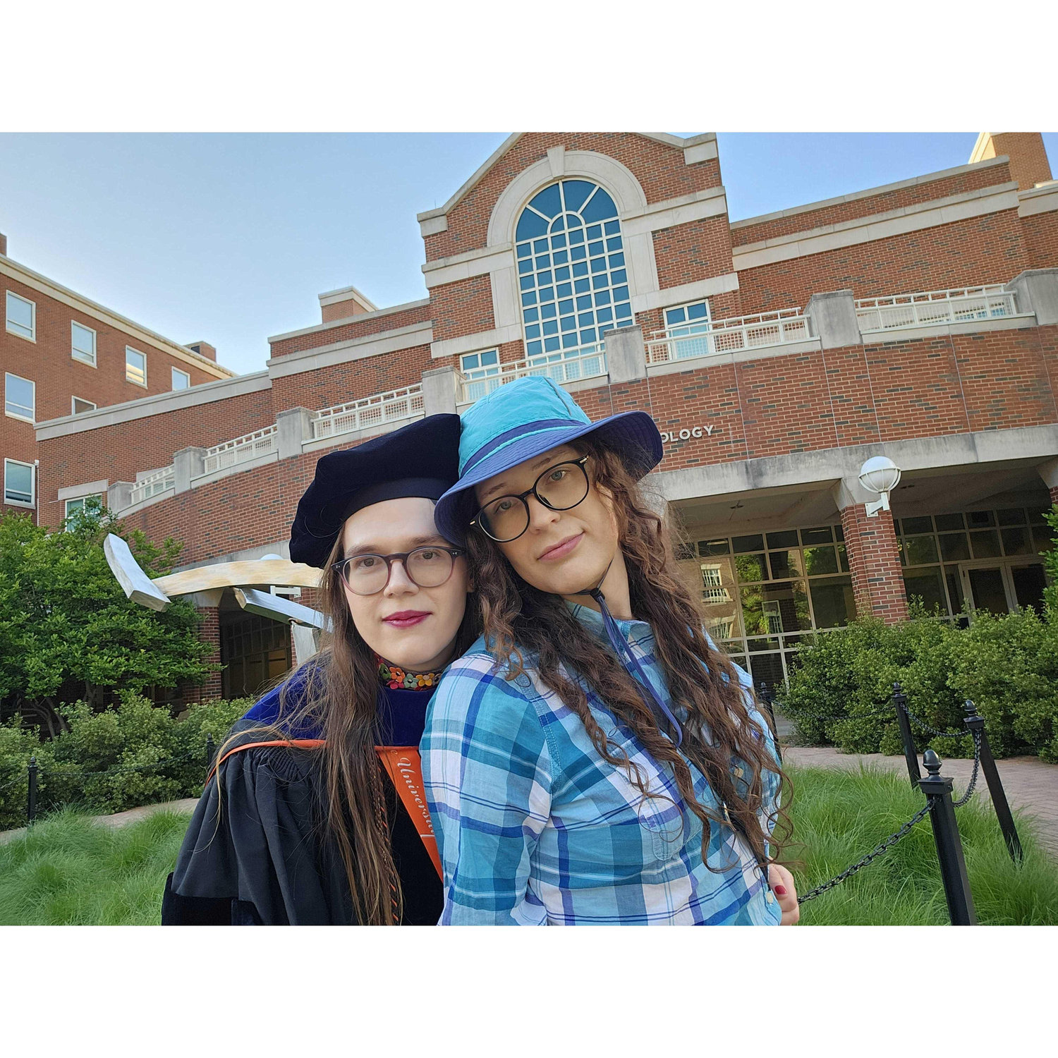 When Jill flew from Washington to Oklahoma for Rose's PhD graduation.