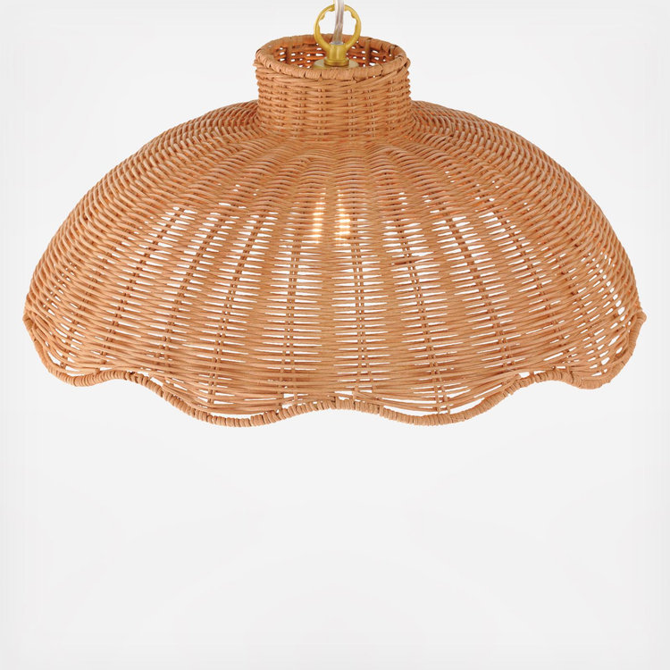 Storied Home, Penelope Scalloped Rattan Pendant Light | Zola