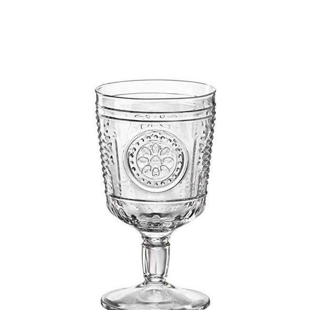Bormioli Rocco Romantic Stemware Glass, Set of 6, 10.75 oz, Clear