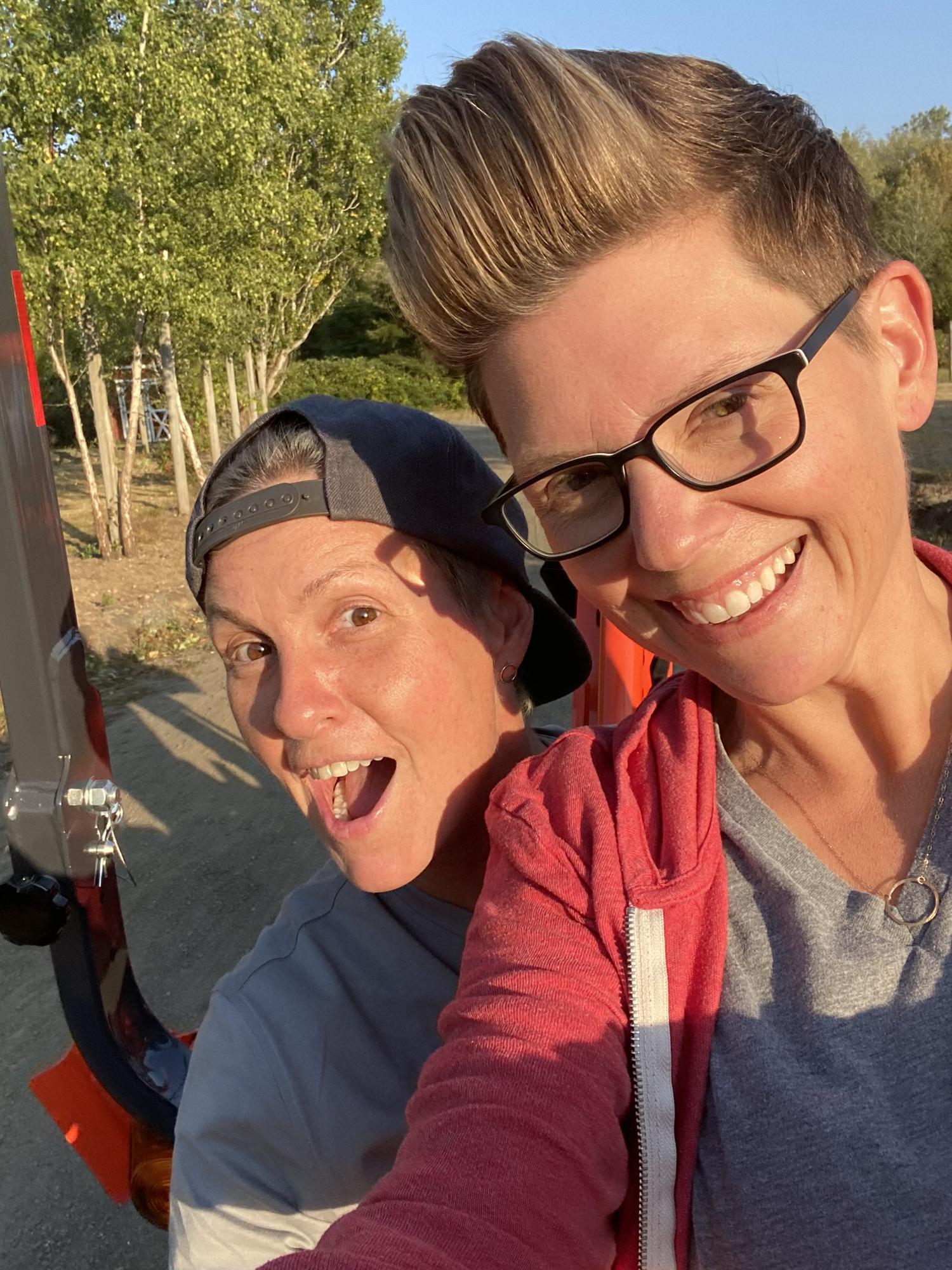 First time on the tractor, Summer 2020