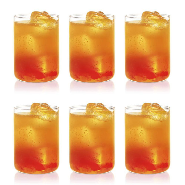 Borosil Drinking Glasses 10 Oz (295 ML) Set of 6, Everyday Glassware Sets, Clear Transparent Lightweight Tumblers For Drinking, BPA Free, Odor Resistant Dishwasher Safe Kitchen Cups Glass Wear