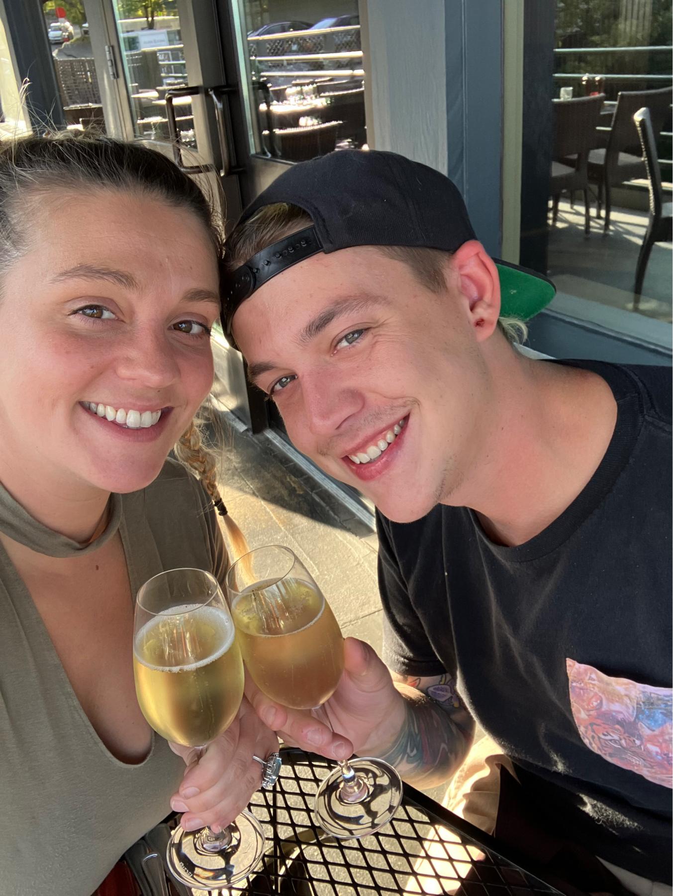Celebrating our engagement at Daniels downtown