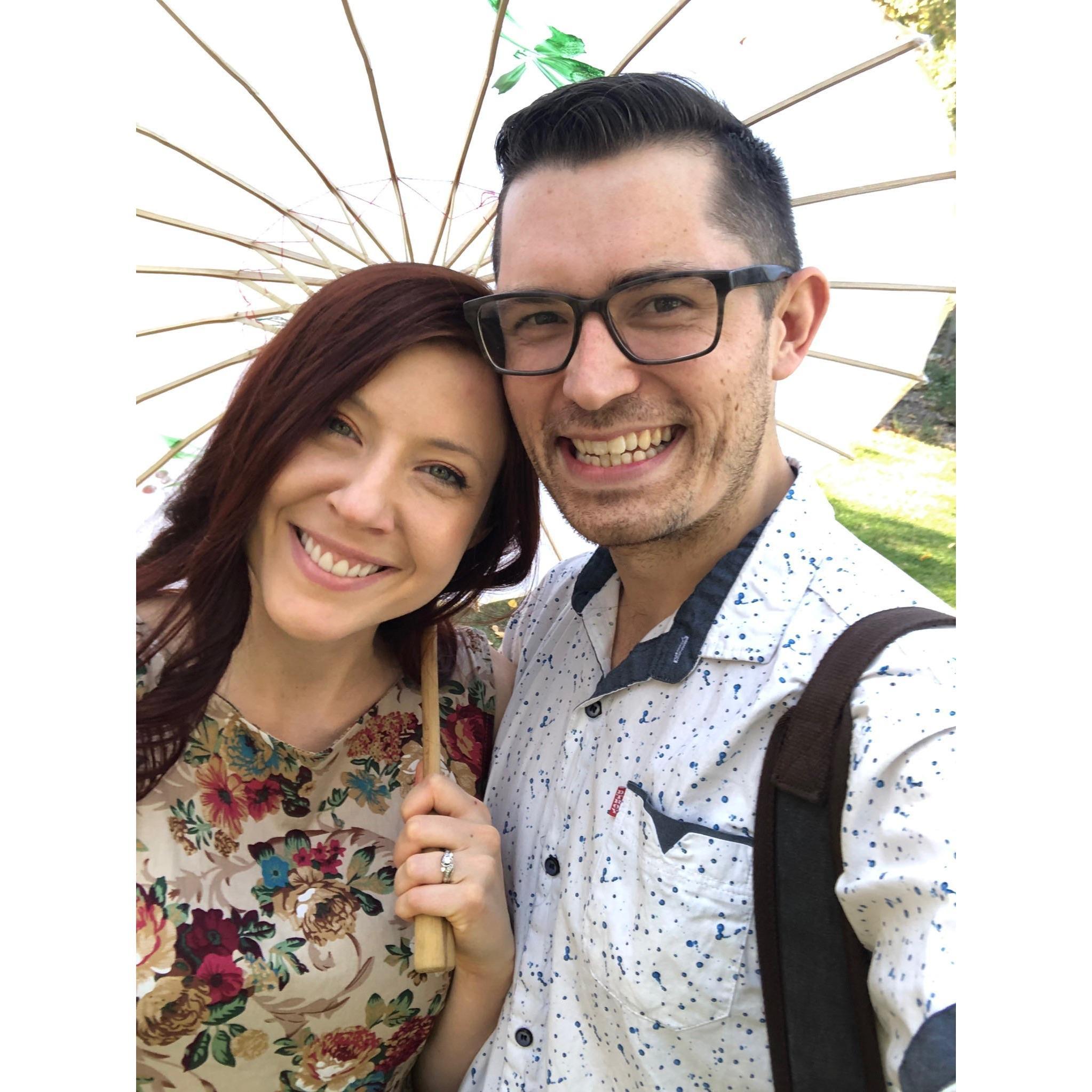 After Ryan proposed to Charissa at Descanso Gardens, we were both grinning ear to ear!