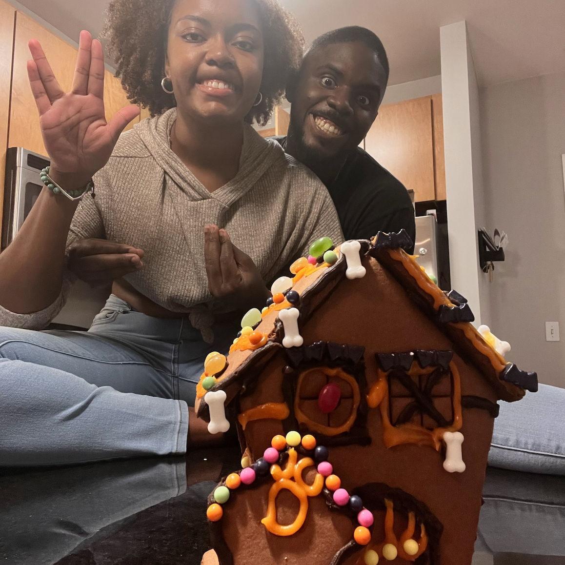 Building a Halloween house and fully committing to our best monster impressions.